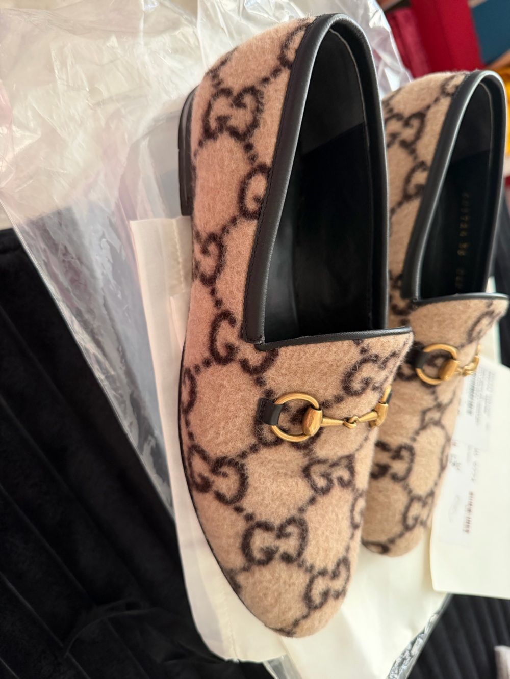 Gucci GG Wool Loafers - Picture 2 of 9